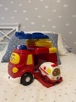 Pack Vtech. Camión bomberos y ambulanc