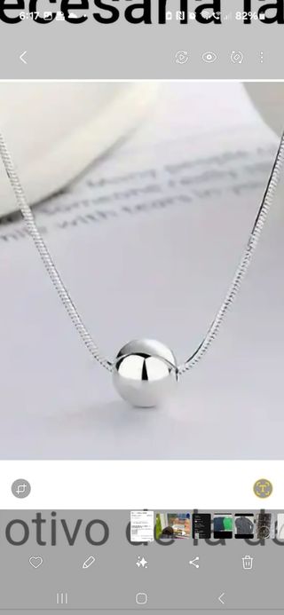 Gargantilla con bolita de plata 925
