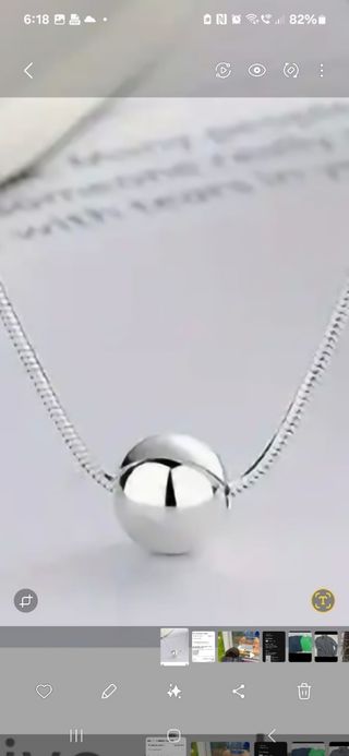 Gargantilla con bolita de plata 925