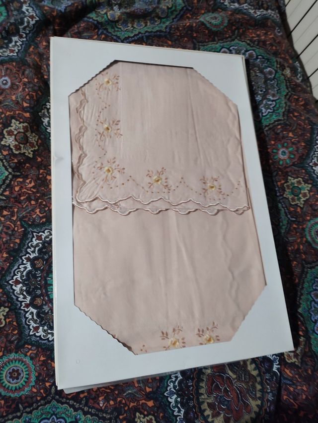 Set lenzuola Ricamo a mano Cotone puro