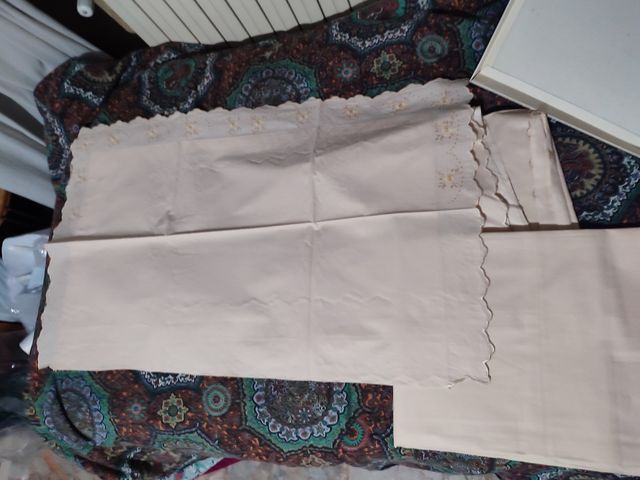 Set lenzuola Ricamo a mano Cotone puro