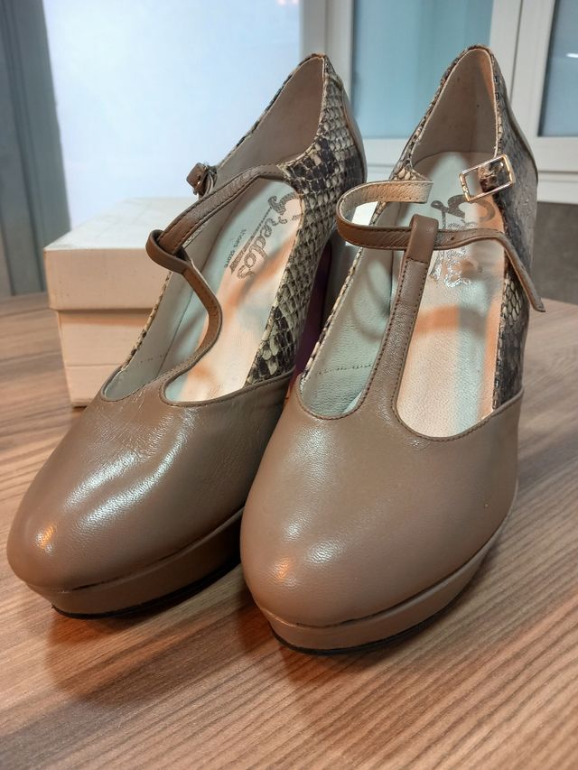 Zapatos tacón T.41 animal print serpient