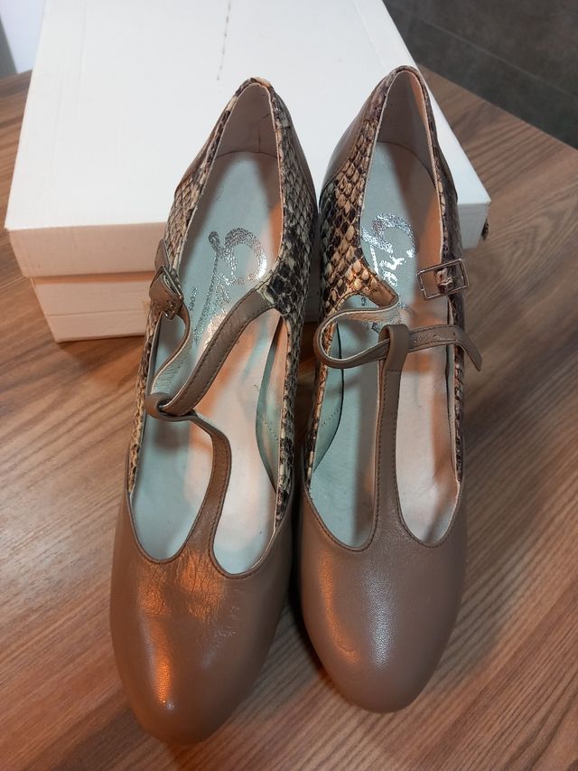 Zapatos tacón T.41 animal print serpient