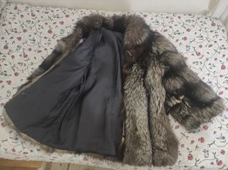 Chaquetón de piel de zorro plateado 