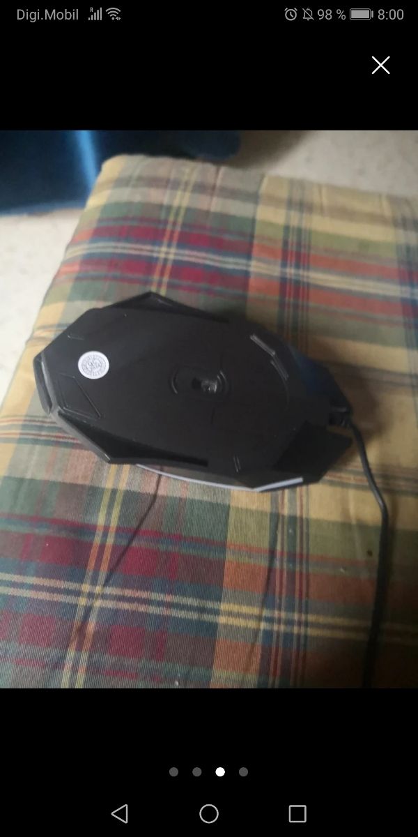 Teclado mecánico más ratón negro con led