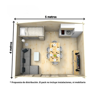 💥OFERTA 20m2💥 Casa prefabricada diáfana