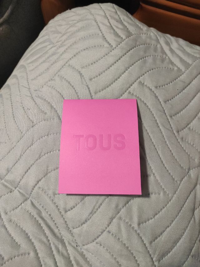 Tarjeta dedicatoria Tous rosa