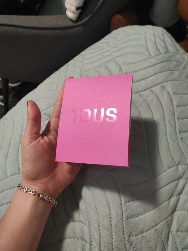 Tarjeta dedicatoria Tous rosa