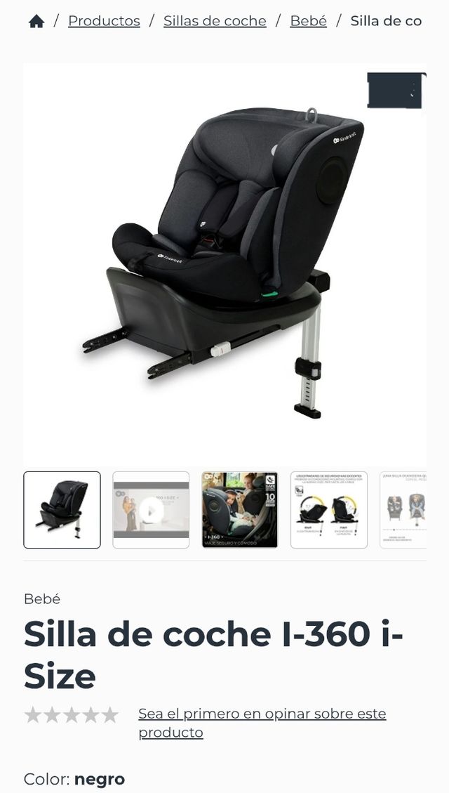 Silla coche kinderkraft 360 evolutiva