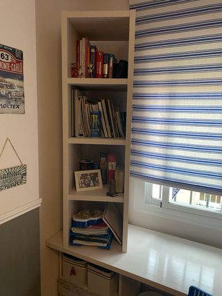 Escritorio y estanteria habitacion