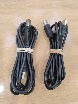 3 cables USB para impresora.