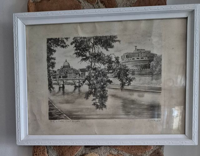 Quadro a matita del pittore Bonamici