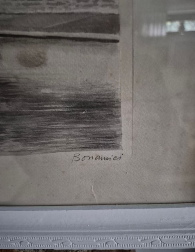 Quadro a matita del pittore Bonamici