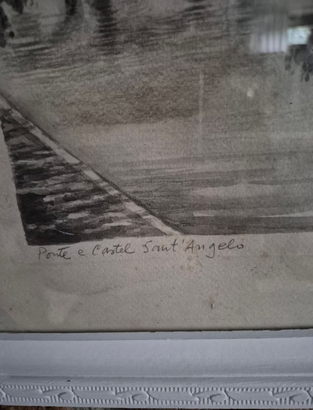 Quadro a matita del pittore Bonamici