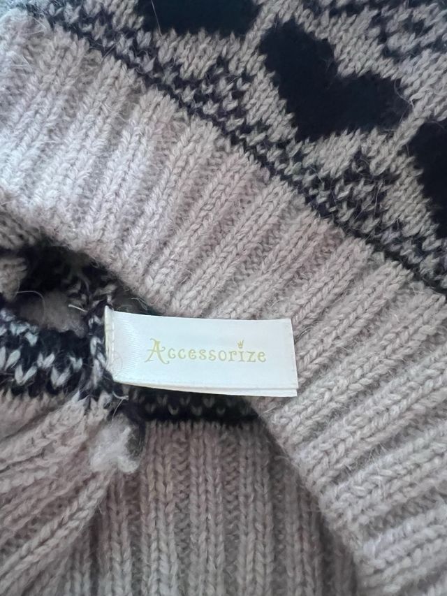 Mitones y gorro de lana como nuevos