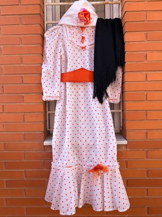 Traje madrileña/chulapa niña 8/9 años