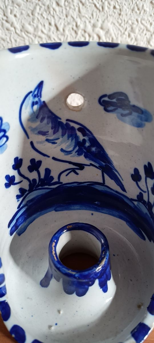 Palmatoria de cerámica antigua