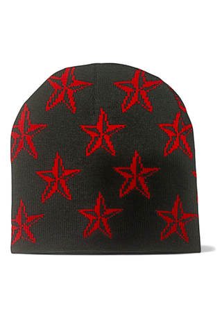 Gorro de Lana Estrellas Rojas