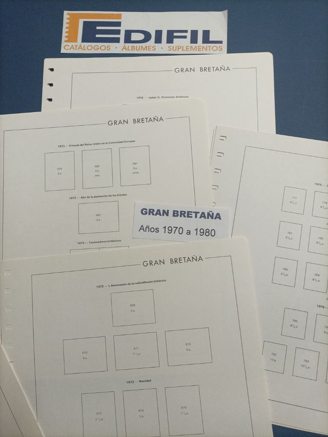 < GRAN BRETAÑA >  EDIFIL 1970 a 1980