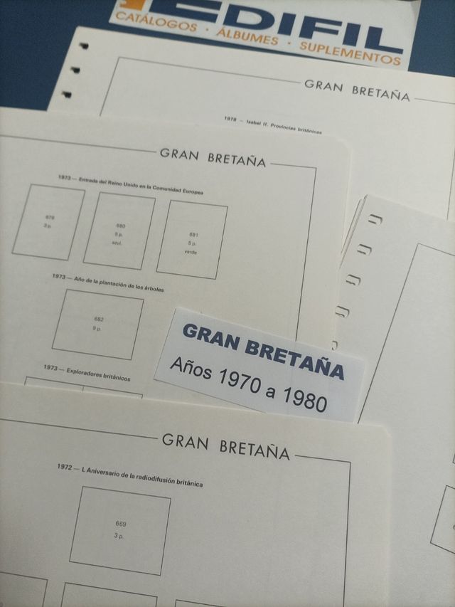 < GRAN BRETAÑA >  EDIFIL 1970 a 1980