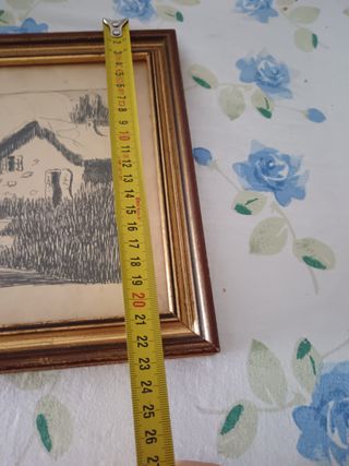 Quandro cornice raffigurato campagna vin