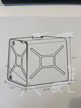Serbatoio Trattore Carraro 3500, capacità 40 litri