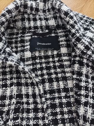 Chaqueta pata de gallo mujer abrigo Stradivarius 