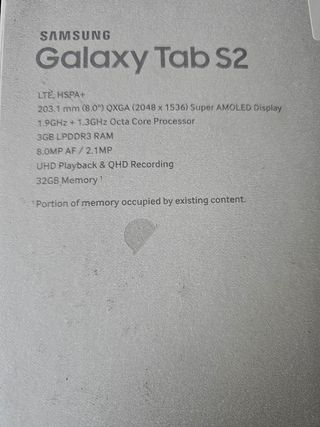 Tablet Samsung Tab S2 con 4G y Wifi