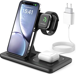 Cargador Inalámbrico 3 en 1, Wireless Charger