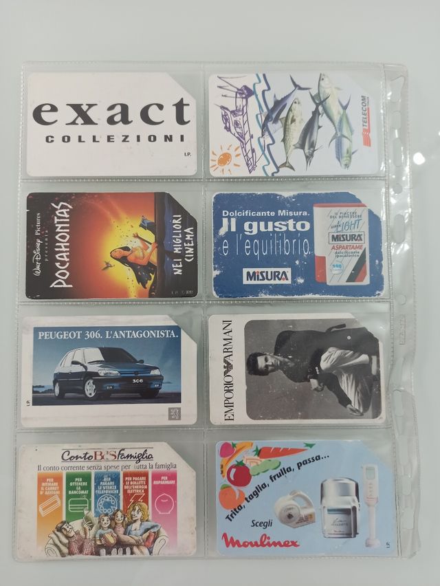 8 schede telefoniche rare anni 90