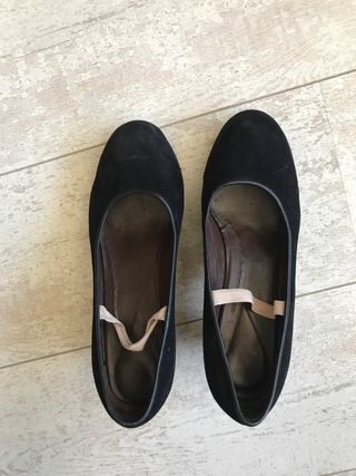 Zapatos flamenco talla 38. mujer. negros.