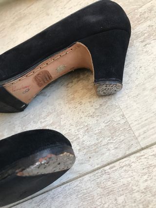 Zapatos flamenco talla 38. mujer. negros.
