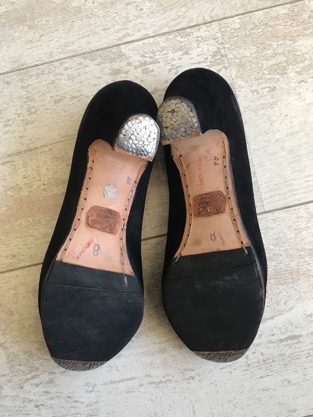 Zapatos flamenco talla 38. mujer. negros.