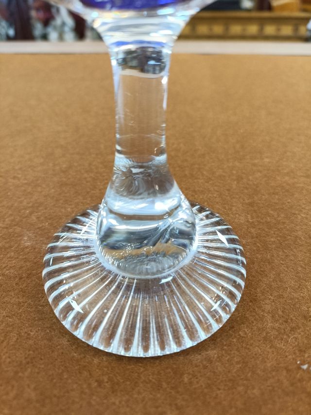 CANDELABRO DE CRISTAL MURANO 14CM ALTO.