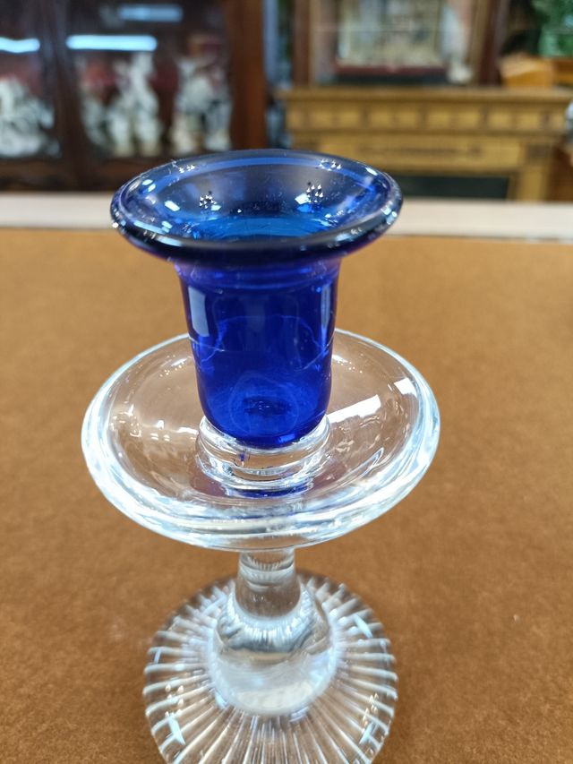 CANDELABRO DE CRISTAL MURANO 14CM ALTO.