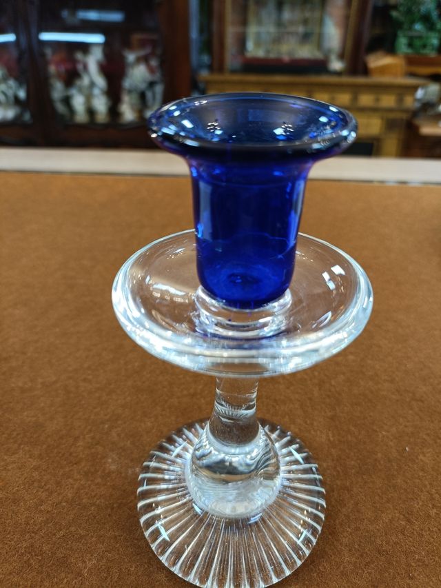 CANDELABRO DE CRISTAL MURANO 14CM ALTO.