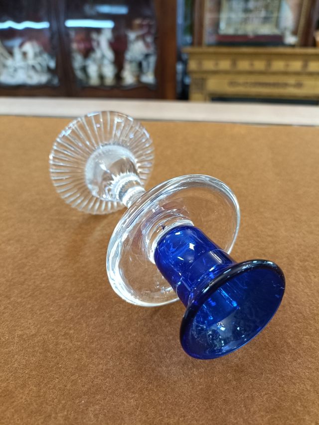 CANDELABRO DE CRISTAL MURANO 14CM ALTO.