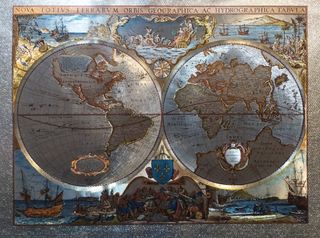 Cuadro Mapa Mundi impresión Brillante