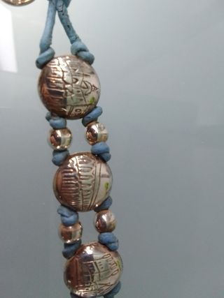 Pulsera plata y cuero Segovia