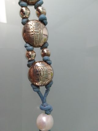 Pulsera plata y cuero Segovia