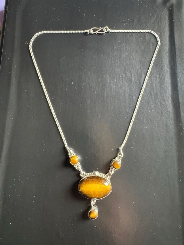 Collana argento occhio di tigre