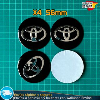 4 Emblemas Toyota 56mm Pegatinas Tapacubos Llantas