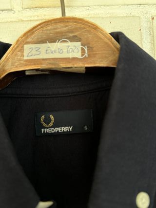 FRED PERRY camisa azules manga larga talla S