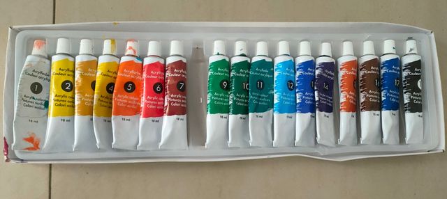 Caja De Pintura Acrílico Con Caballete