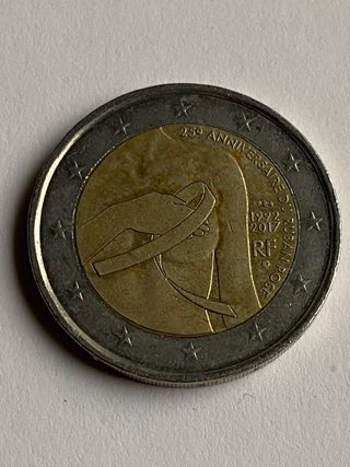 2 Euro Commemorativa Francia 25 Anniversario