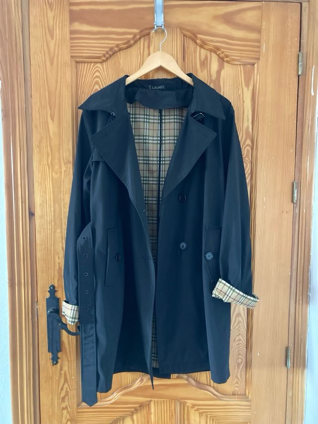 Gabardina larga cuadros