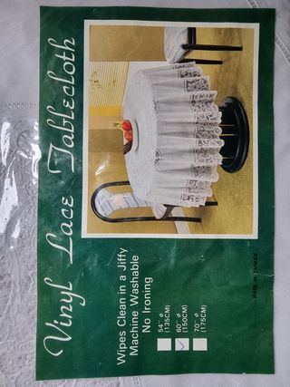 Mantel de pvc blanco 150cm