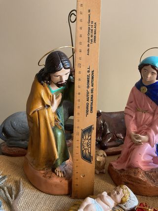 Figuras del portal de belen pintado a mano Vintage