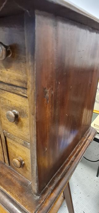 Mueble de boticario o especiero en madera de teca