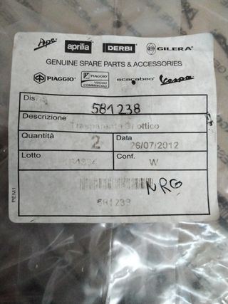 581238 - cristal faro Piaggio NRG